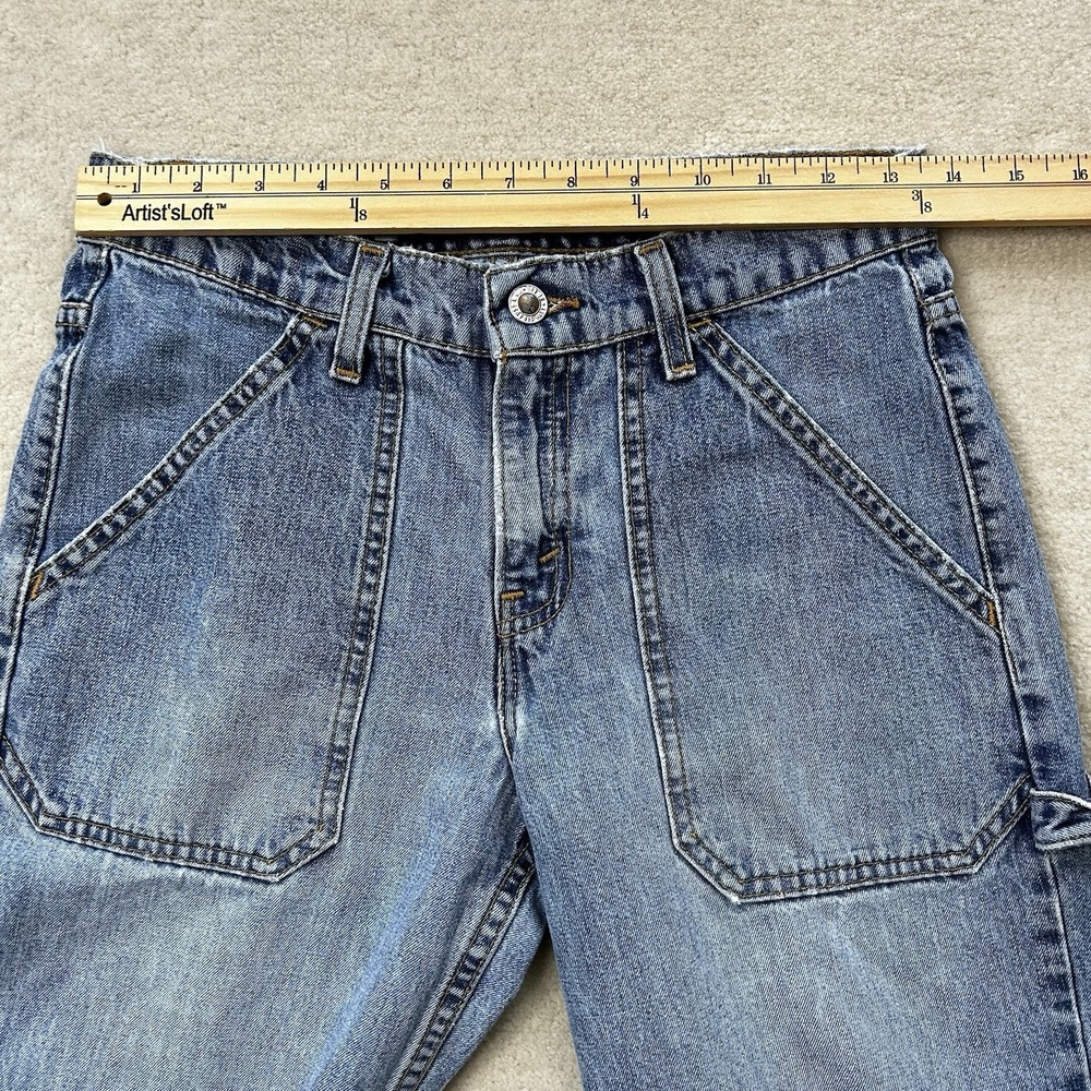 Vintage 90s Levis Silvertab Jeans Women's 3 Baggy Skater USA Carpenter Wide Leg - Picture 4 of 11